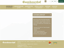 Tablet Screenshot of gassbauerhof.net
